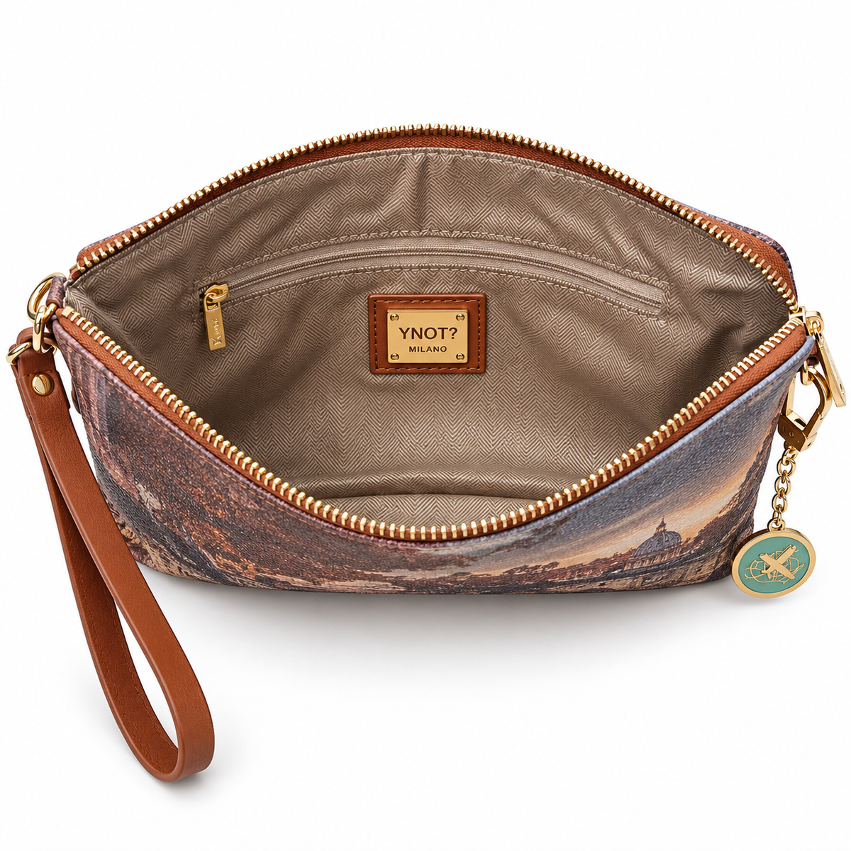 Clutch Ynot Yes bag stampa Parigi