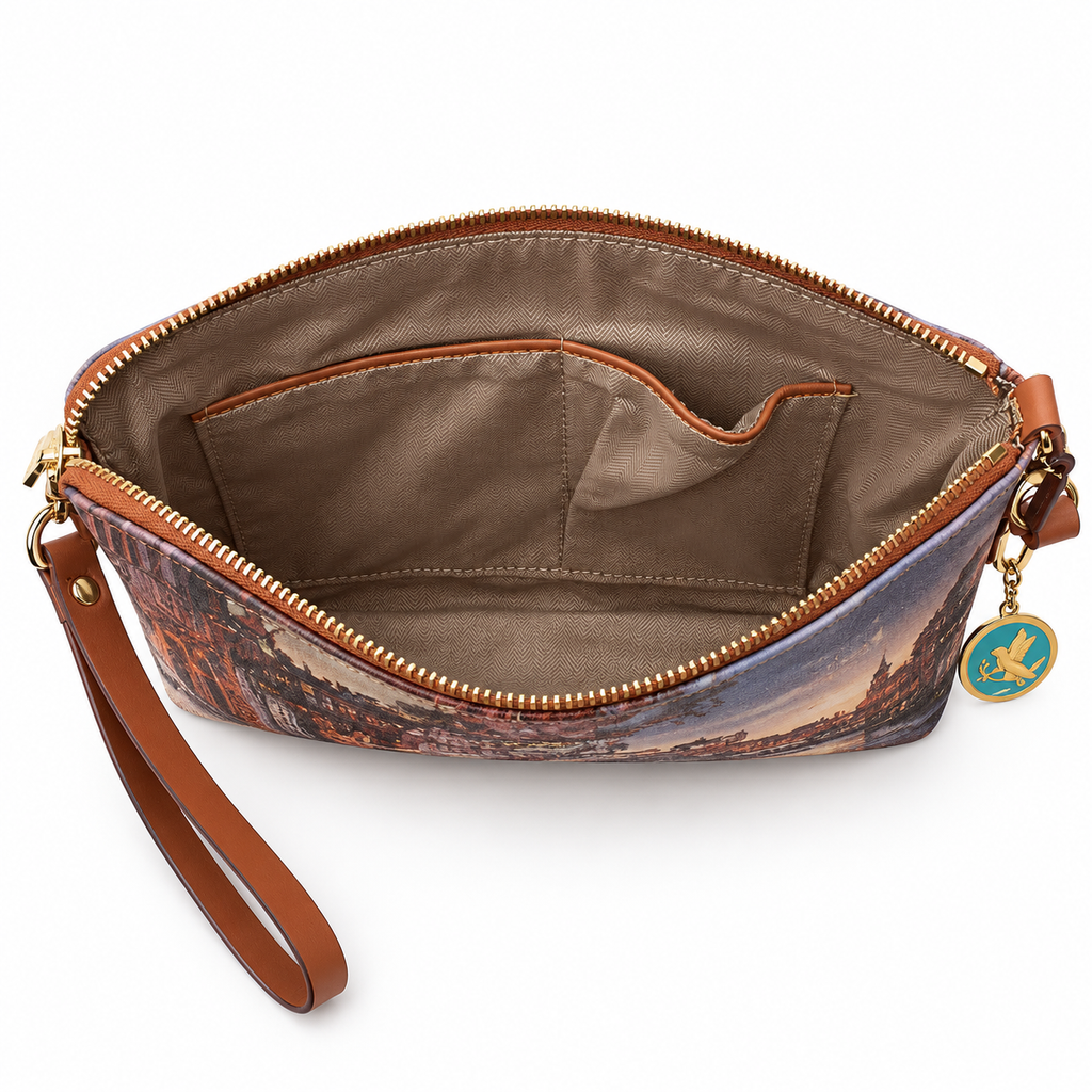 Clutch Ynot Yes bag stampa Parigi