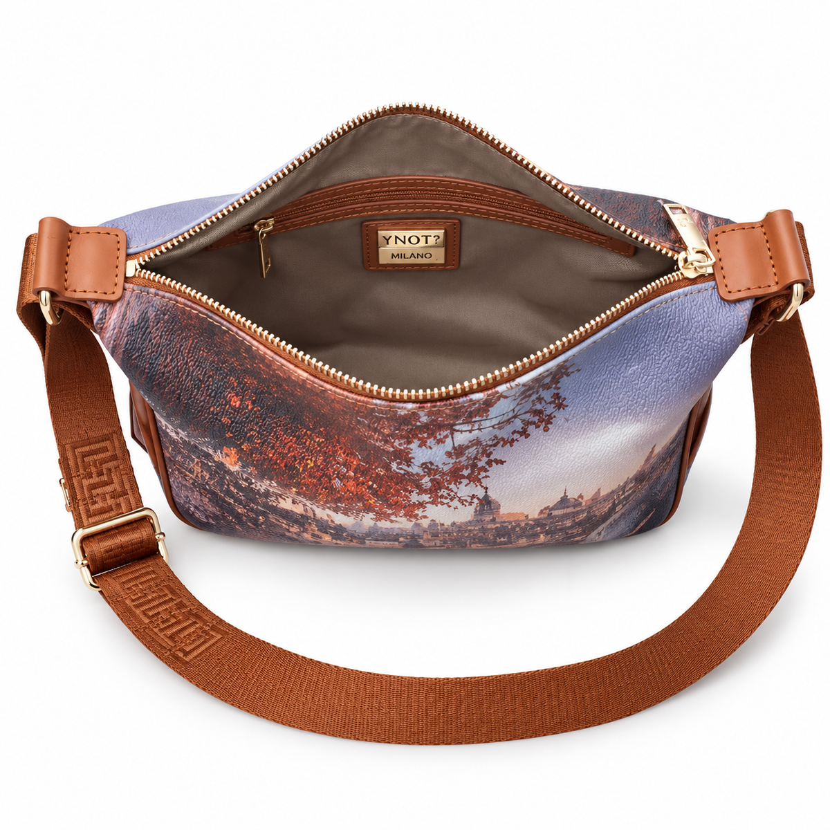 Borsa Hobo Ynot taglia S Yes bag stampa Londra