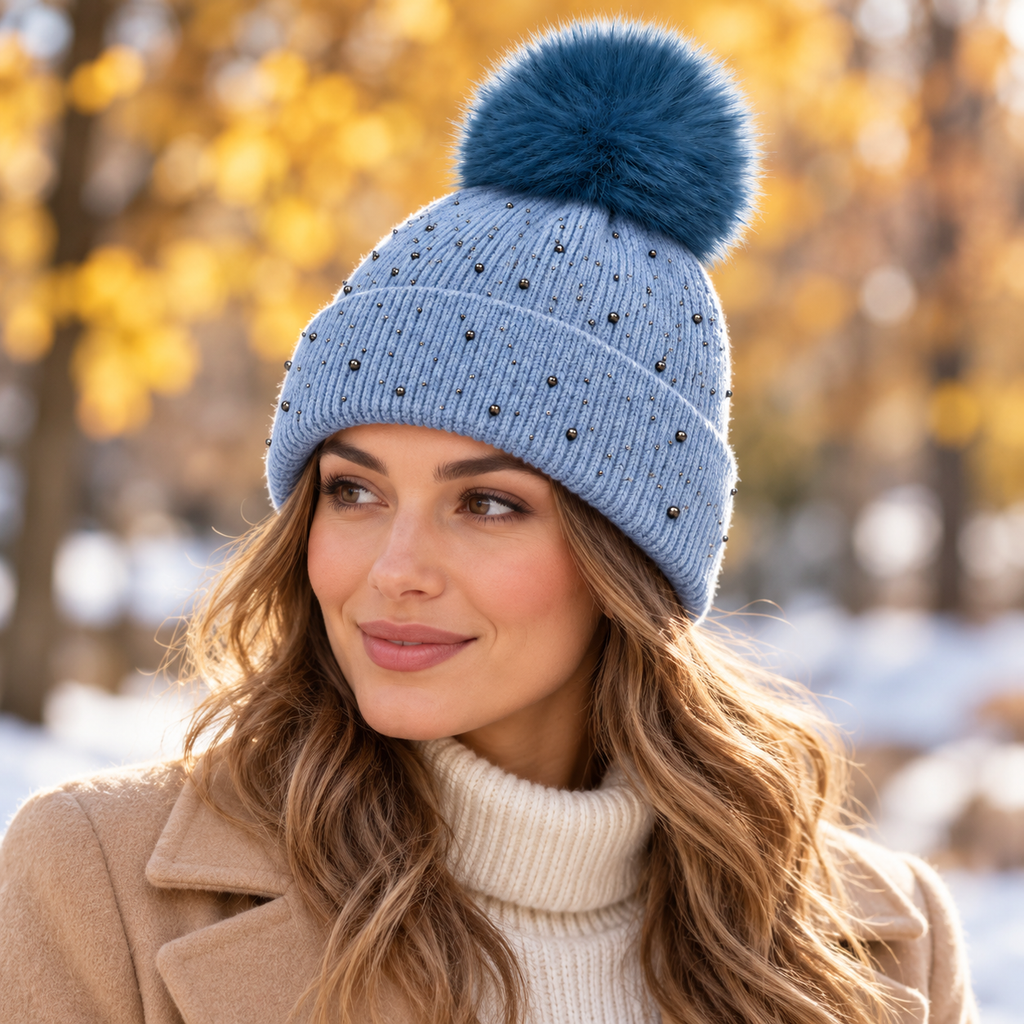 Cappello Crystal con Pompon Shakly