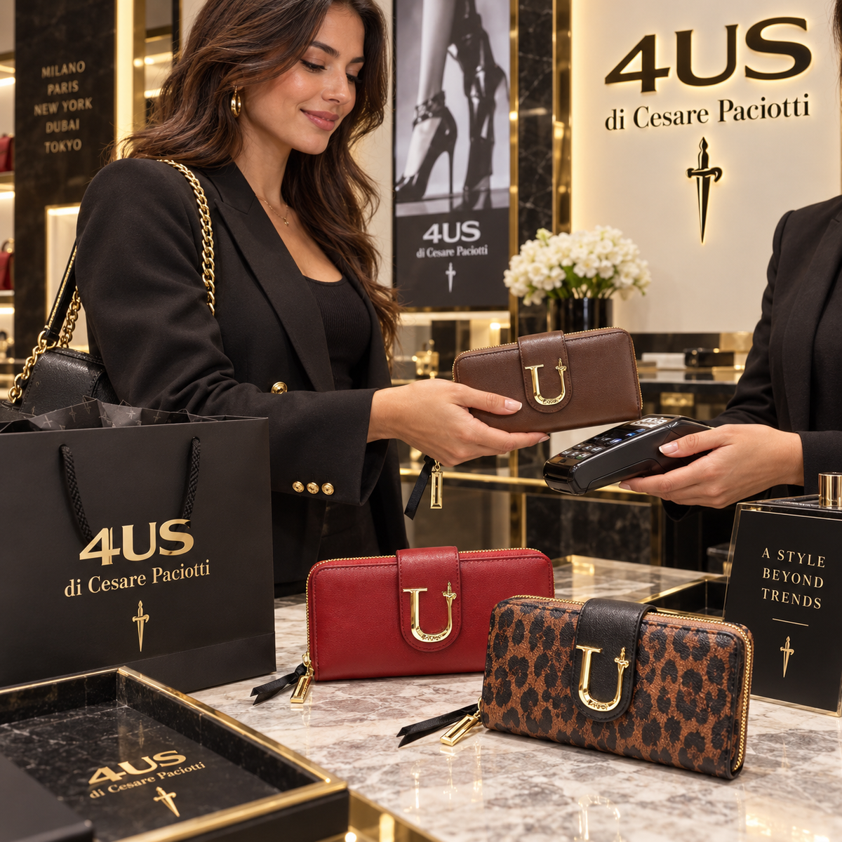 Portafoglio Donna 4US Cesare Paciotti Vicky con fibbia