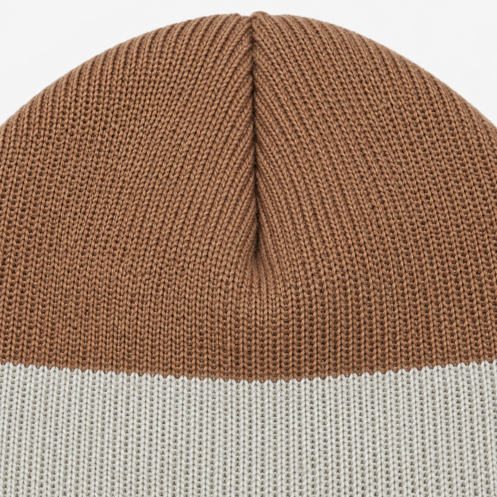 Cappello Navigare in Maglia Bicolore con Risvolto