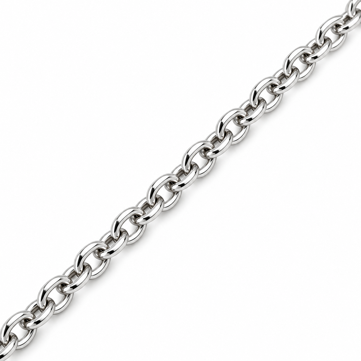 Collana da uomo con croce grande con strass a croce in acciaio inox