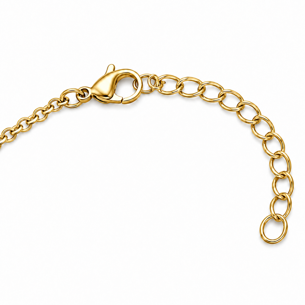 Collana da uomo con croce grande oro con preghiera Padre Nostro in acciaio inox