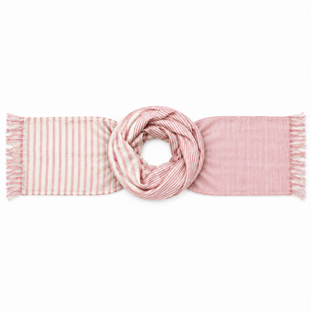 Sciarpa Righe Progressive in Cotone 70 × 160 cm 18-1 Milano