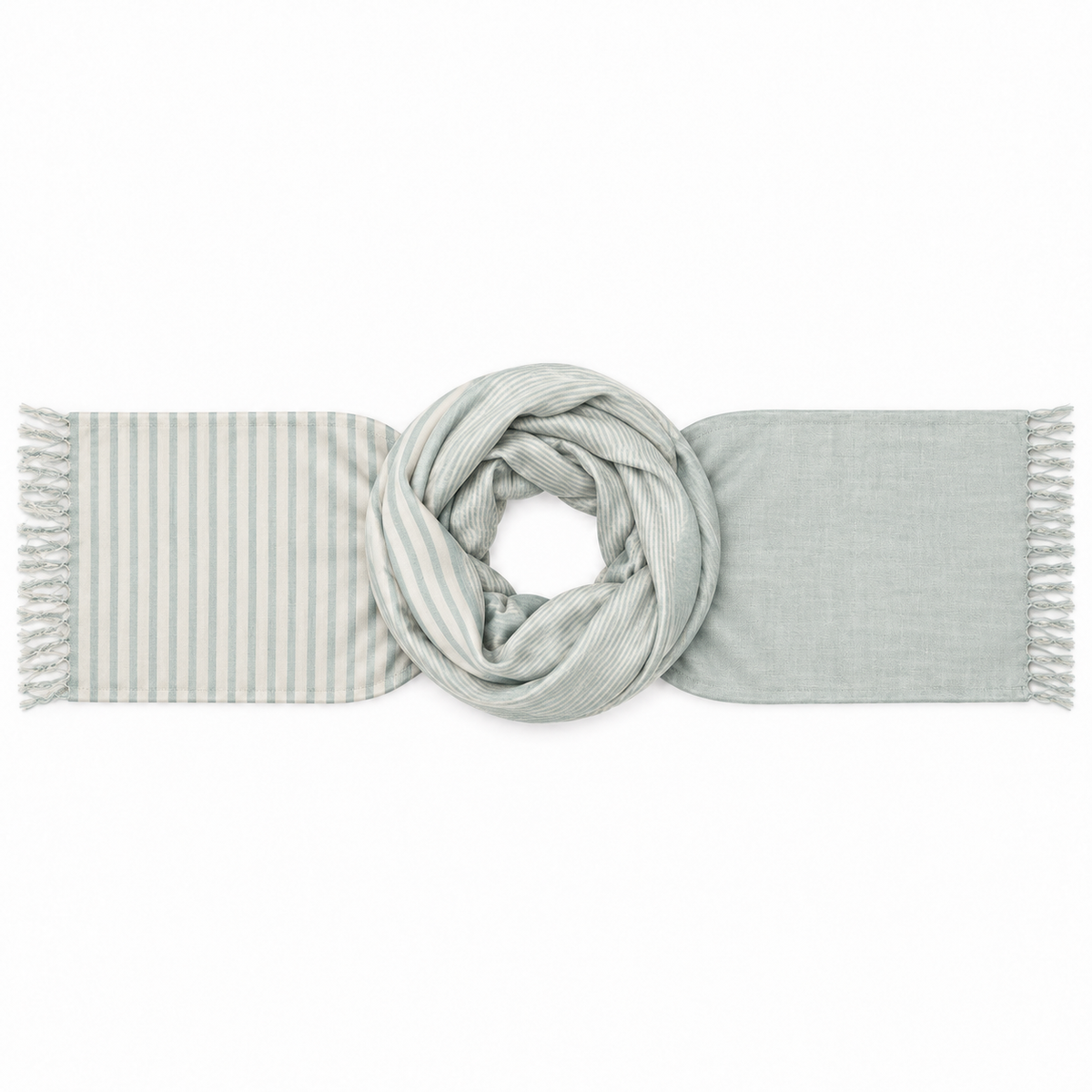 Sciarpa Righe Progressive in Cotone 70 × 160 cm 18-1 Milano