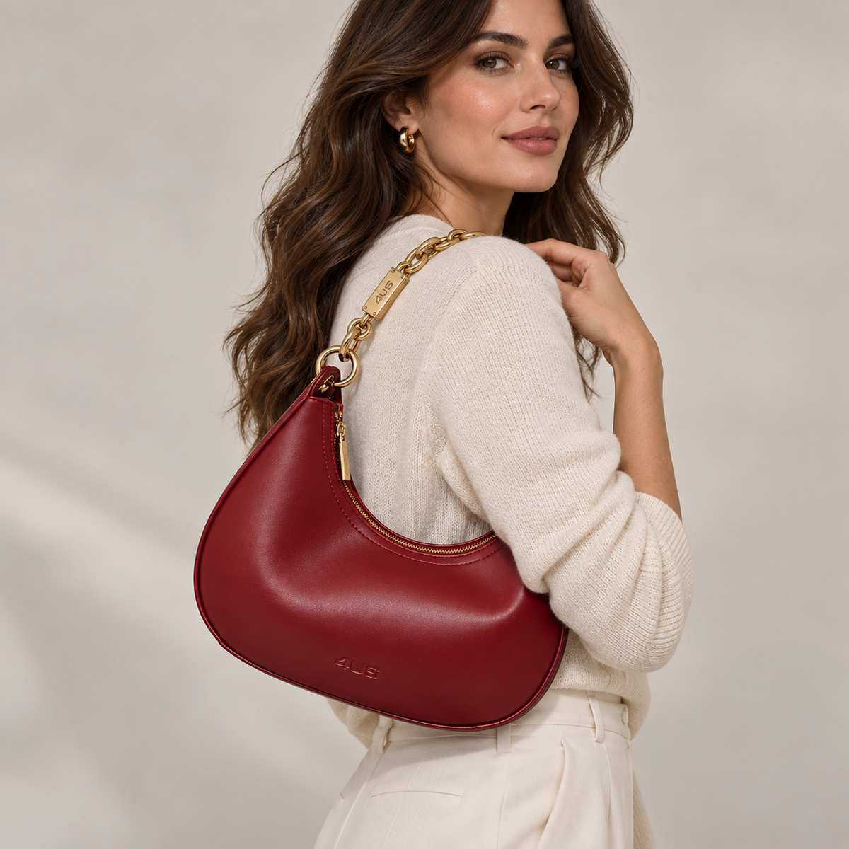 Borsa a spalla/tracolla Hobo 4US Cesare Paciotti Scarlett