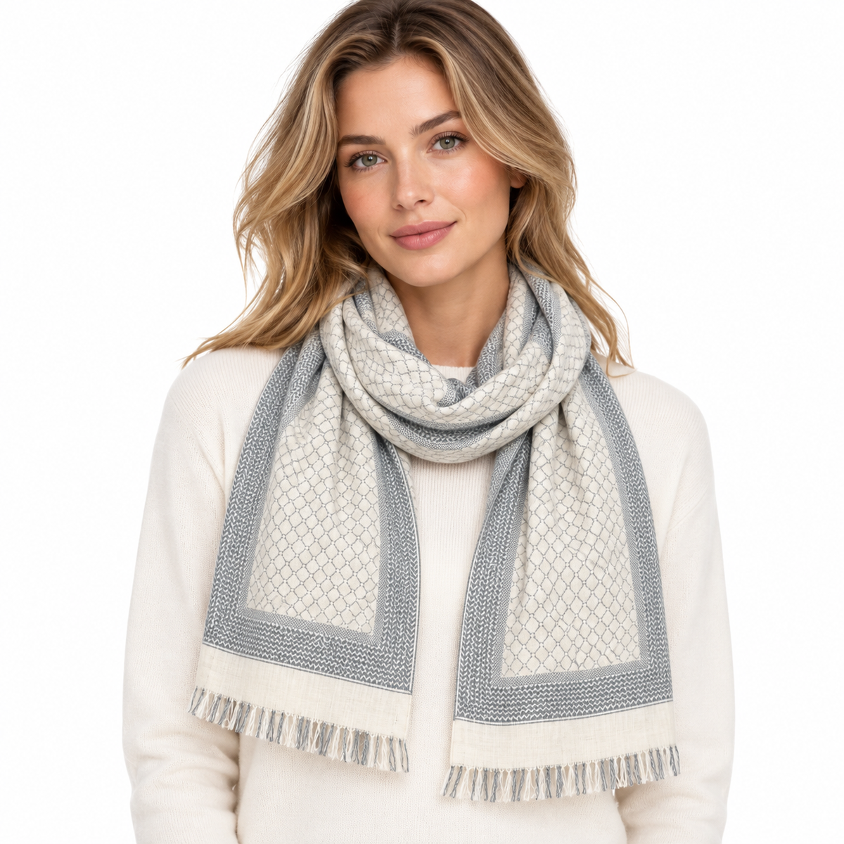 Sciarpa Axel Accessories Micro Geometric in Cotone 104 × 190 cm