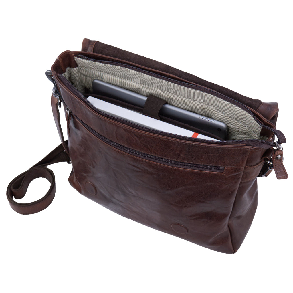 Cartella Messenger Aeronautica Militare AM350 Vintage in Vera Pelle