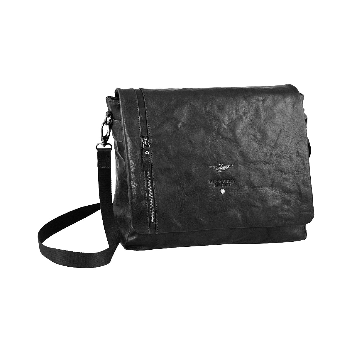 Cartella Messenger Aeronautica Militare AM350 Vintage in Vera Pelle