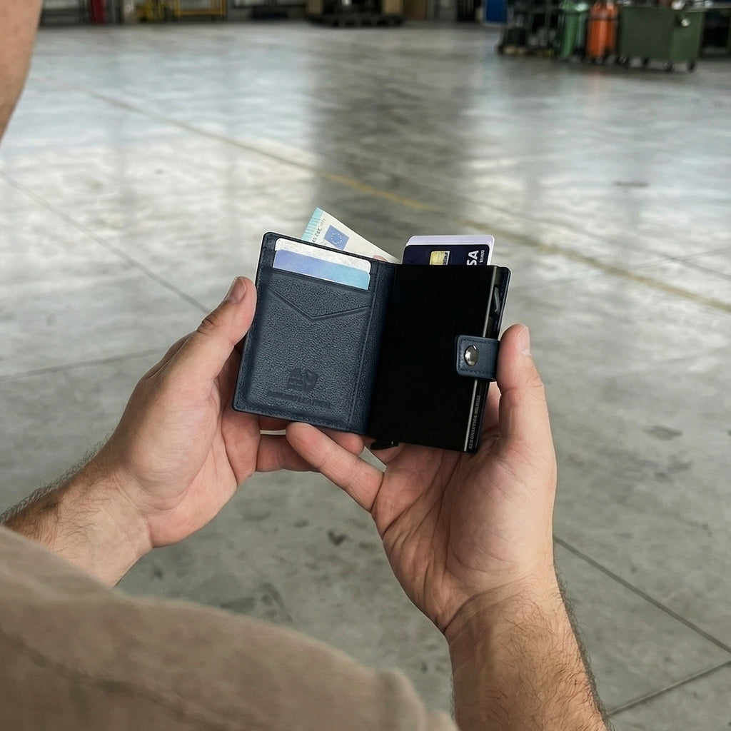 Cover Magnetica Portatessere Aeronautica Militare AM260 Mag Wallet in Vera Pelle