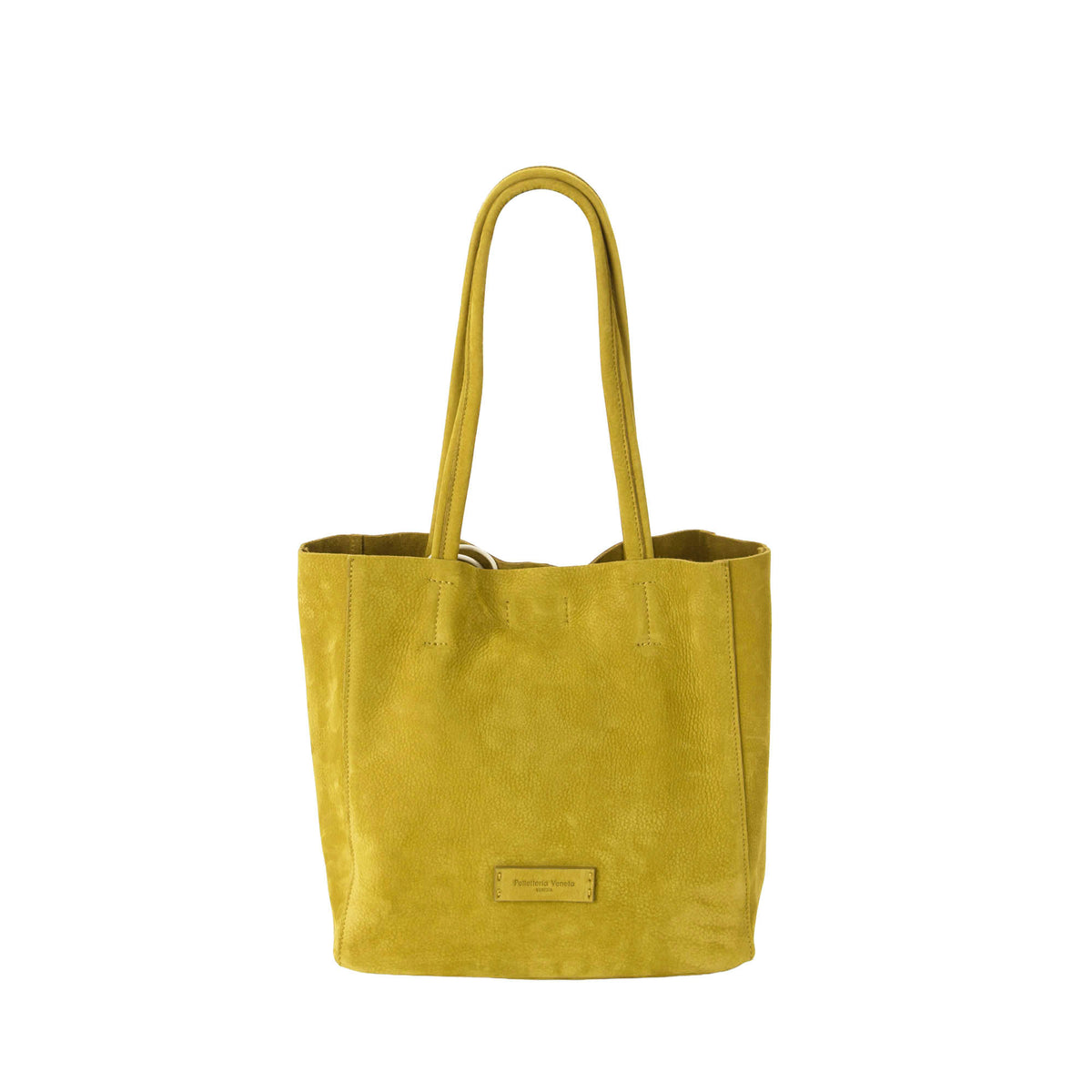 Shopper media in pelle Nabuk Pelletteria Veneta Campo in vera pelle