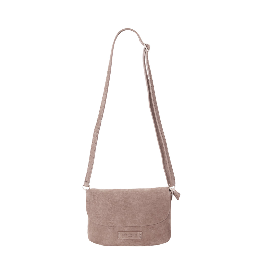 Borsa a tracolla mini in pelle Nabuk Pelletteria Veneta Campo in vera pelle