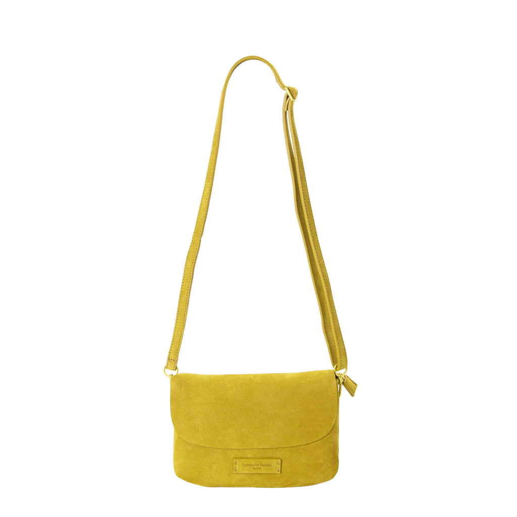 Borsa a tracolla mini in pelle Nabuk Pelletteria Veneta Campo in vera pelle