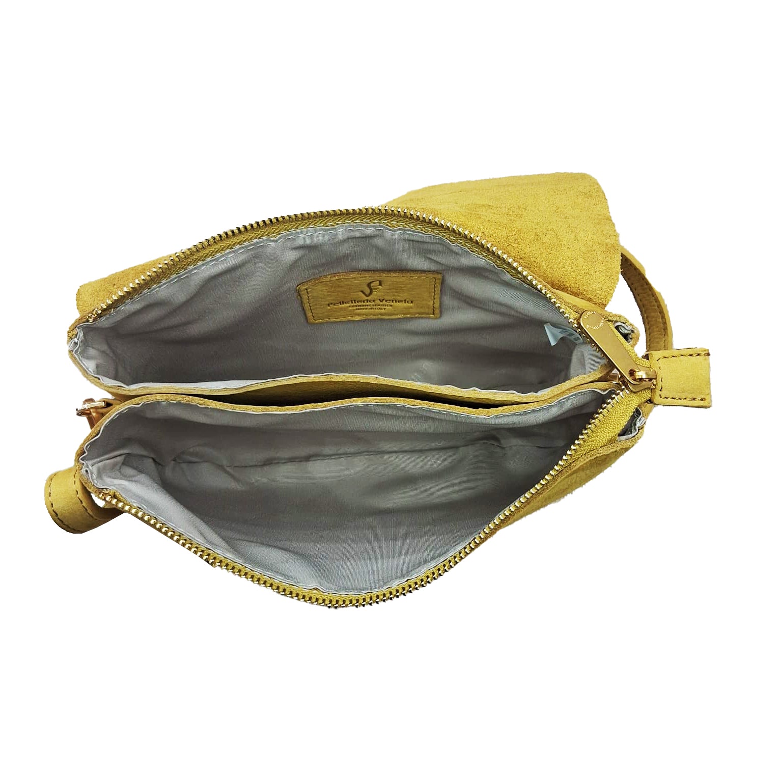 Borsa a tracolla mini in pelle Nabuk Pelletteria Veneta Campo in vera pelle