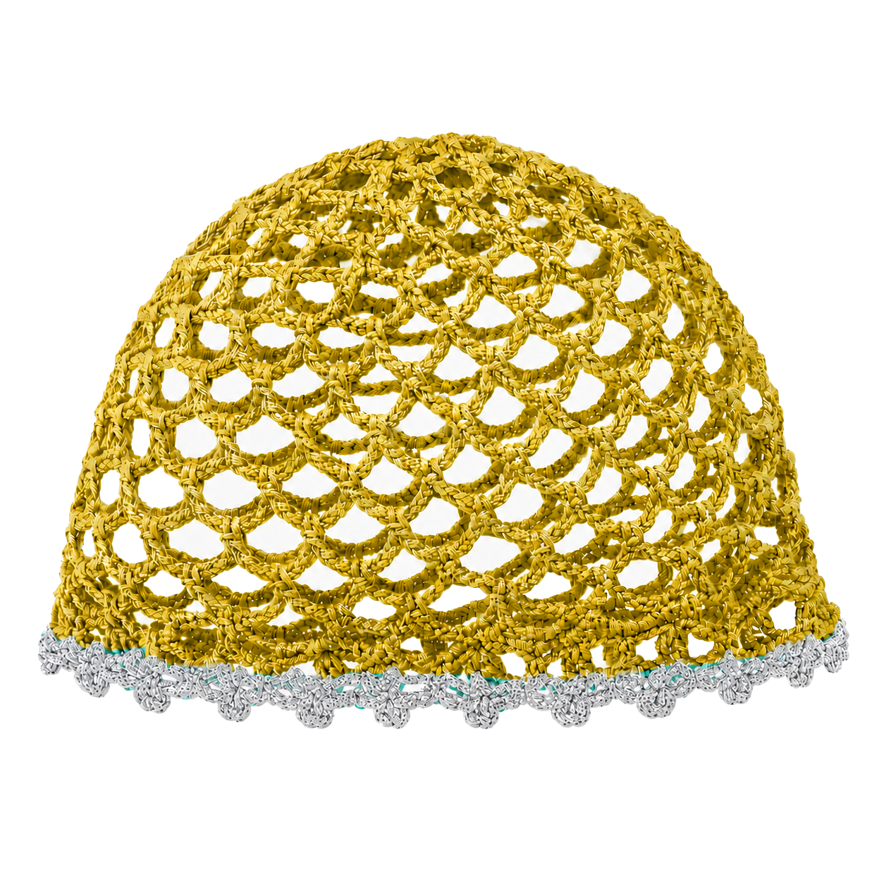 Mesh Hat Bicolore Bordino Argento Cappelli estivi Made in Italy - Les Folies