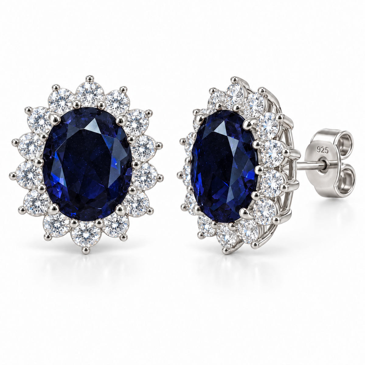 Orecchini Royale Ovale in Argento 925 Rodiato – 13 × 15 mm