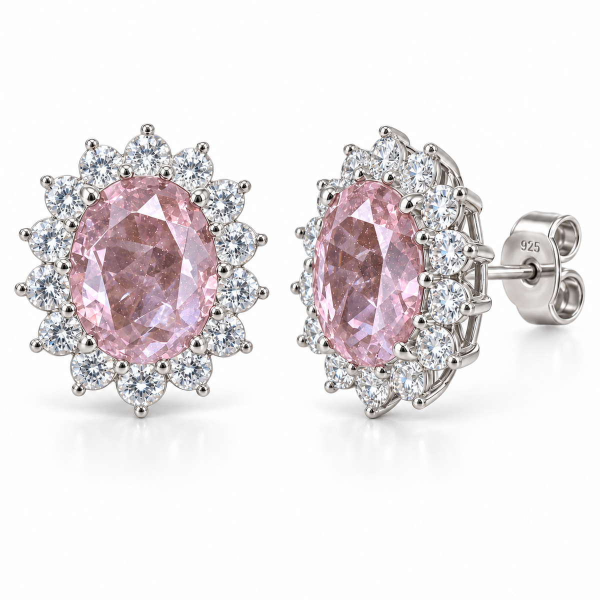 Orecchini Royale Ovale in Argento 925 Rodiato – 13 × 15 mm