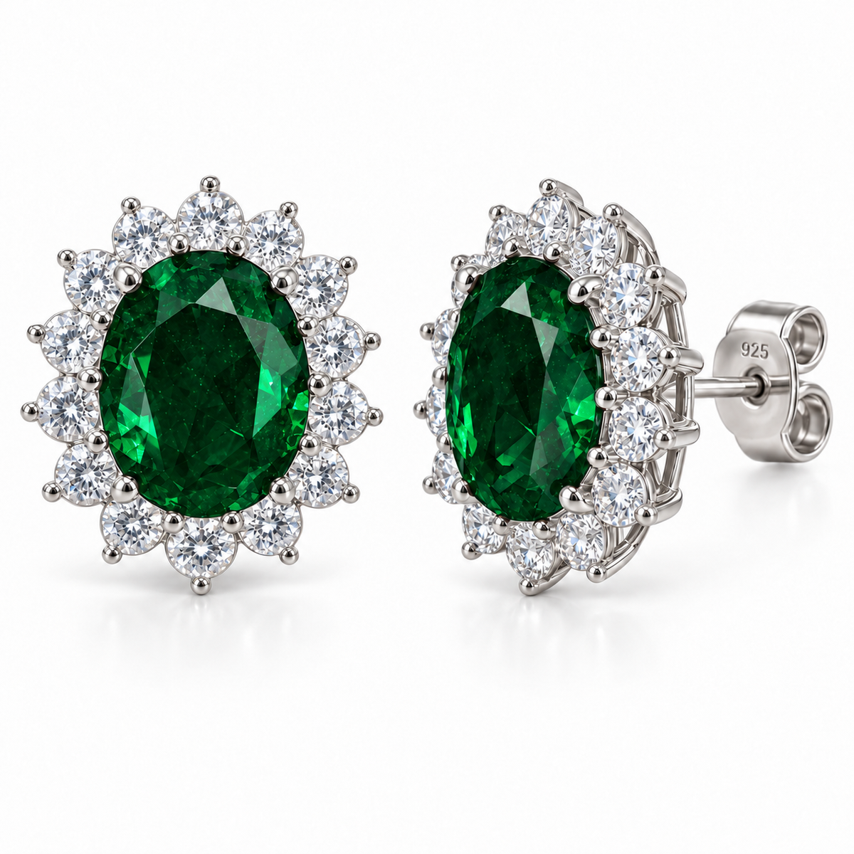 Orecchini Royale Ovale in Argento 925 Rodiato – 13 × 15 mm