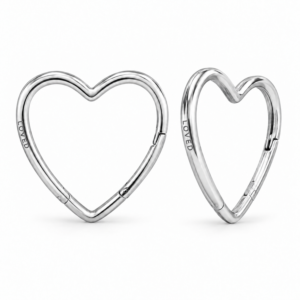 Orecchini a Cuore in Argento 925