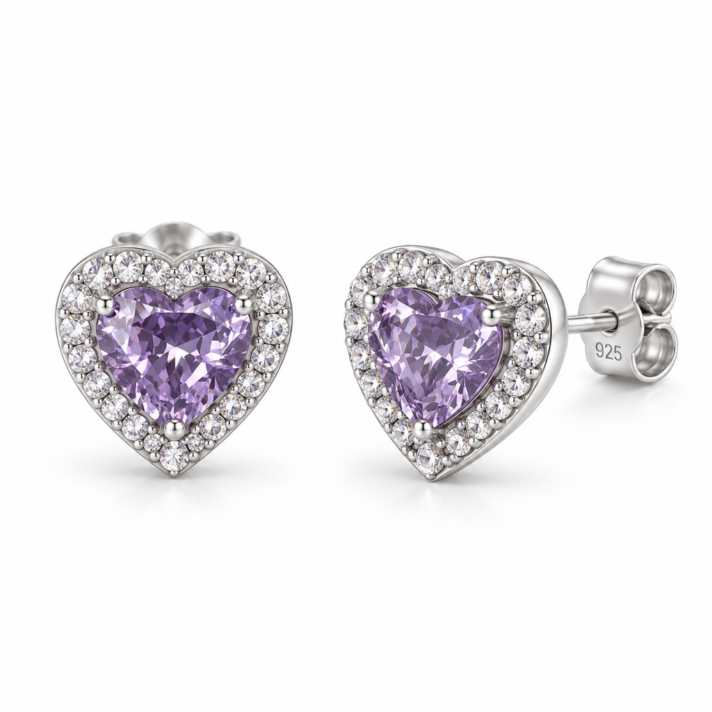 Orecchini Royale Cuore in Argento 925 Rodiato