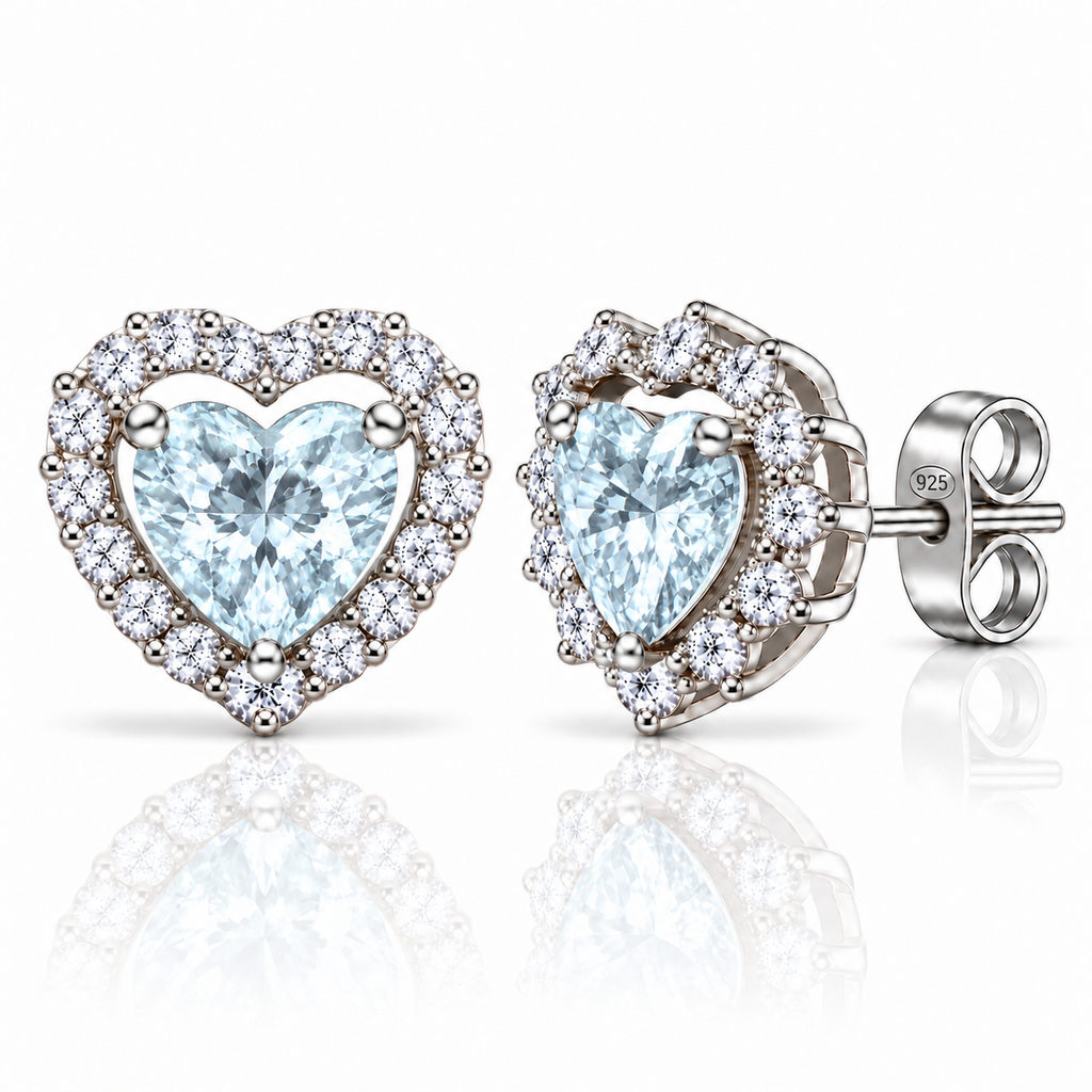 Orecchini Royale Cuore in Argento 925 Rodiato – 9 mm