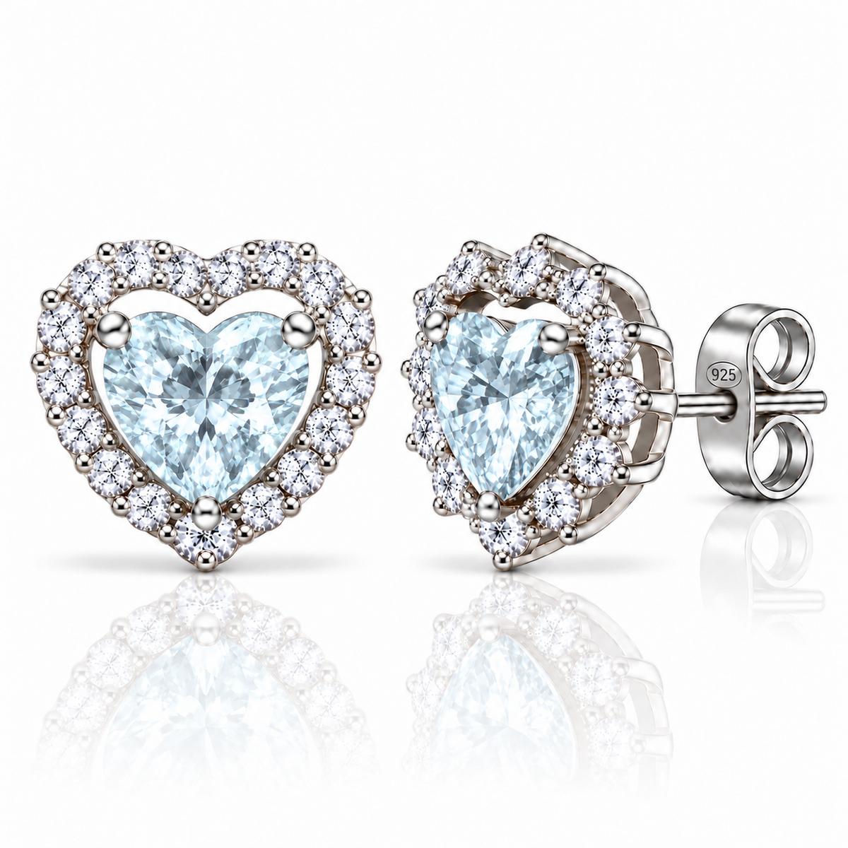 Orecchini Royale Cuore in Argento 925 Rodiato – 9 mm