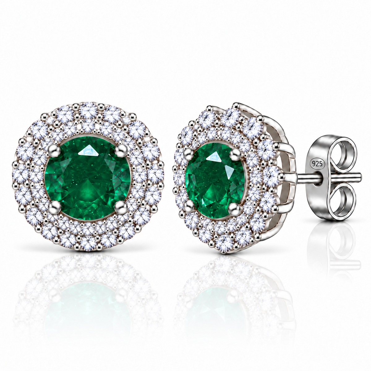 Orecchini Royale in Argento 925 Rodiato Tondo 10mm