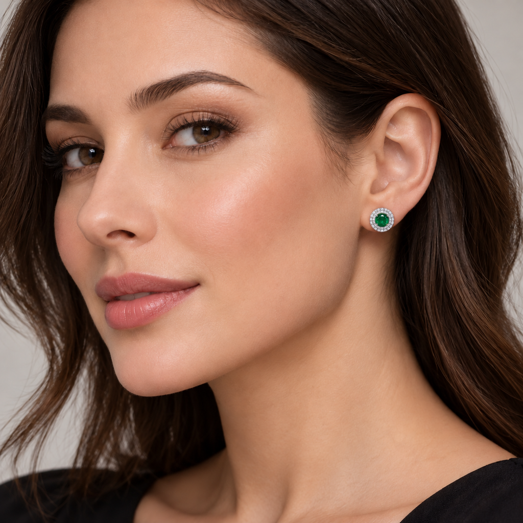Orecchini Royale in Argento 925 Rodiato Tondo 10mm