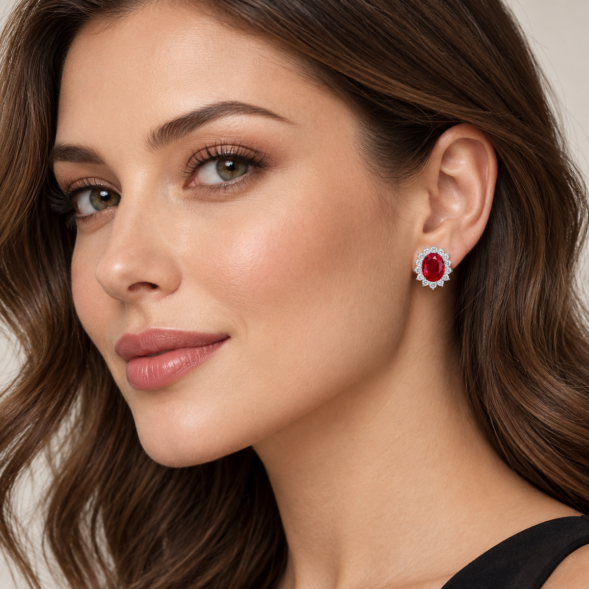 Orecchini Royale Ovale in Argento 925 Rodiato – 13 × 15 mm