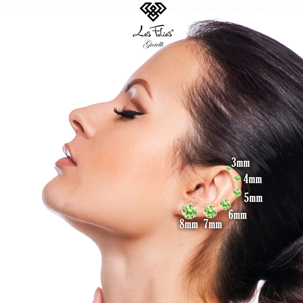 Coppia di orecchini Punto Luce Lime in Argento 925 in 6 misure