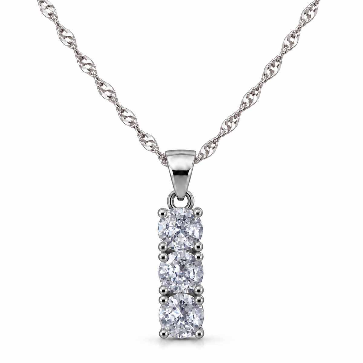 Trilogy-ketting van 925 zilver