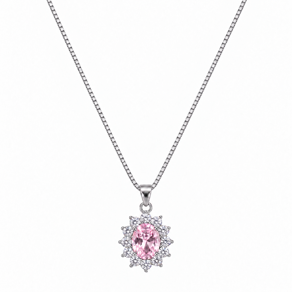 Collana Royale Ovale 12x13 mm in Argento 925 Rodiato