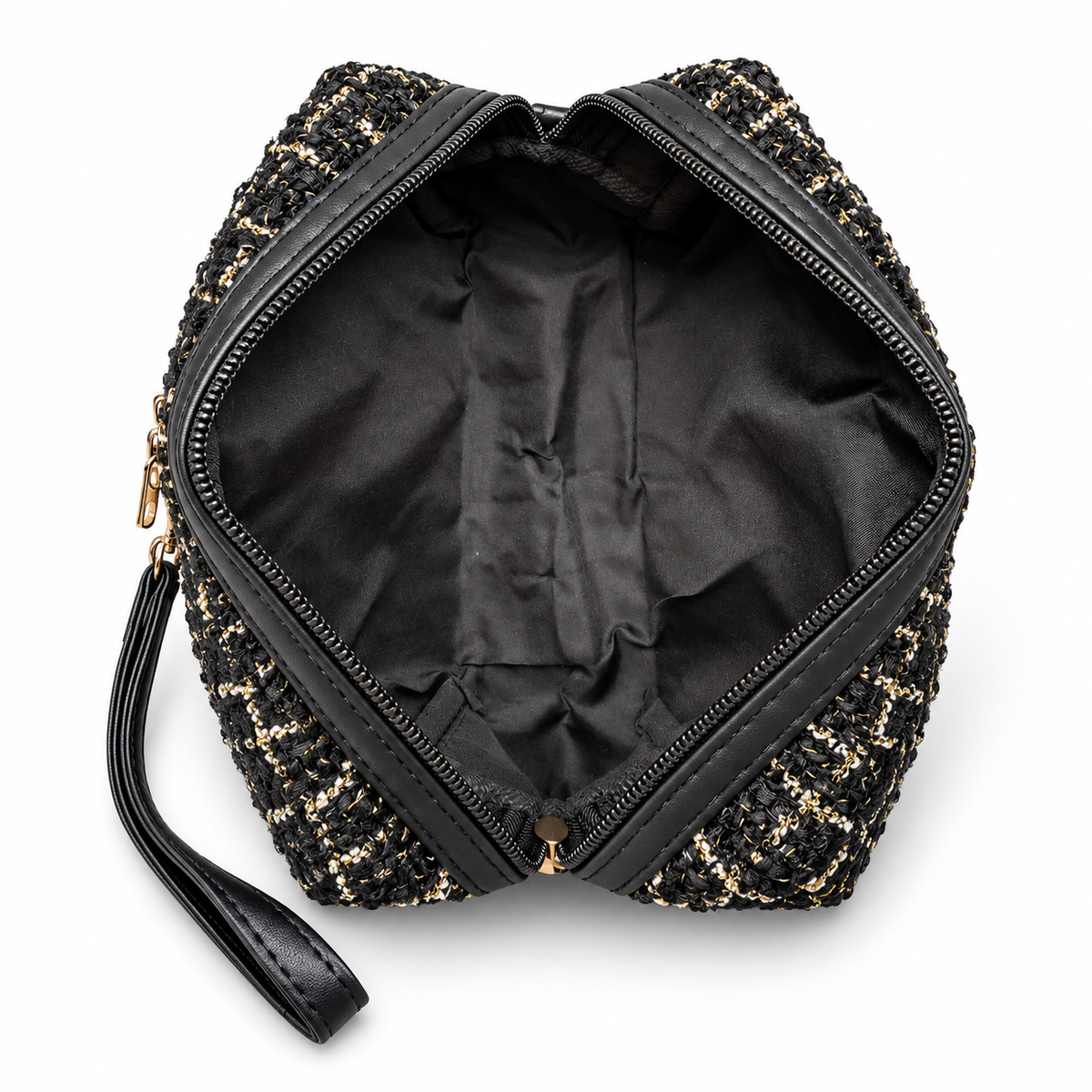 Set Regalo Donna con Sciarpa con Paillettes e Pochette in Tweed