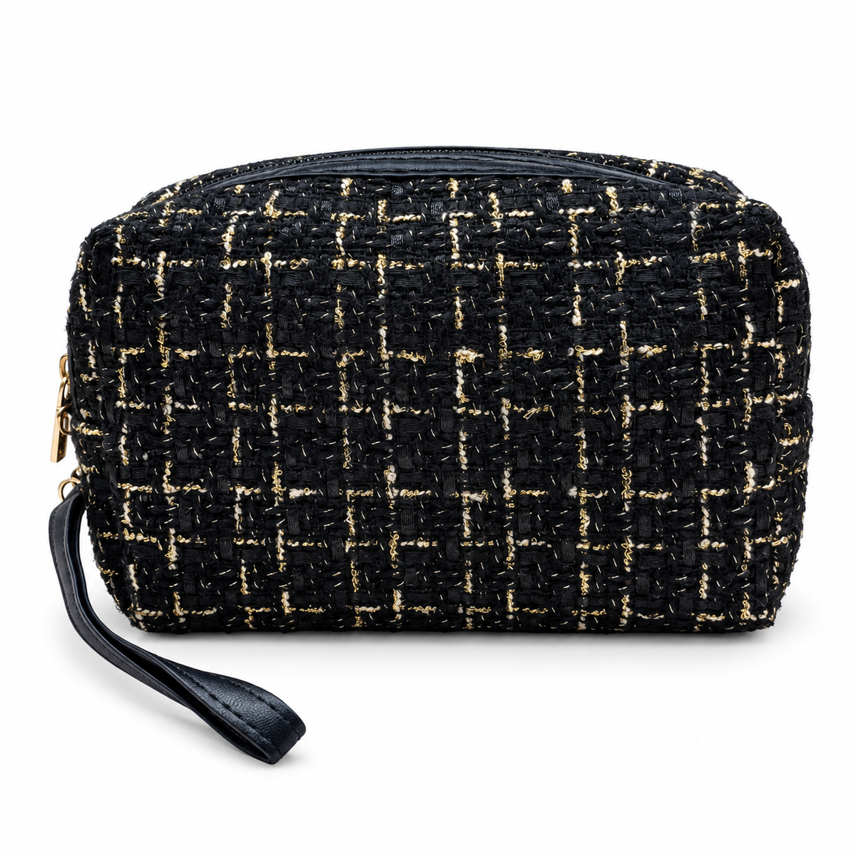 Set Regalo Donna con Sciarpa con Paillettes e Pochette in Tweed