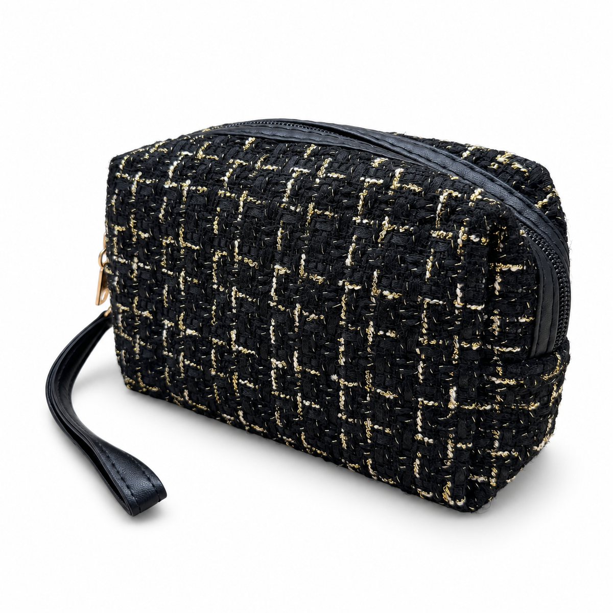 Set Regalo Donna con Sciarpa con Paillettes e Pochette in Tweed
