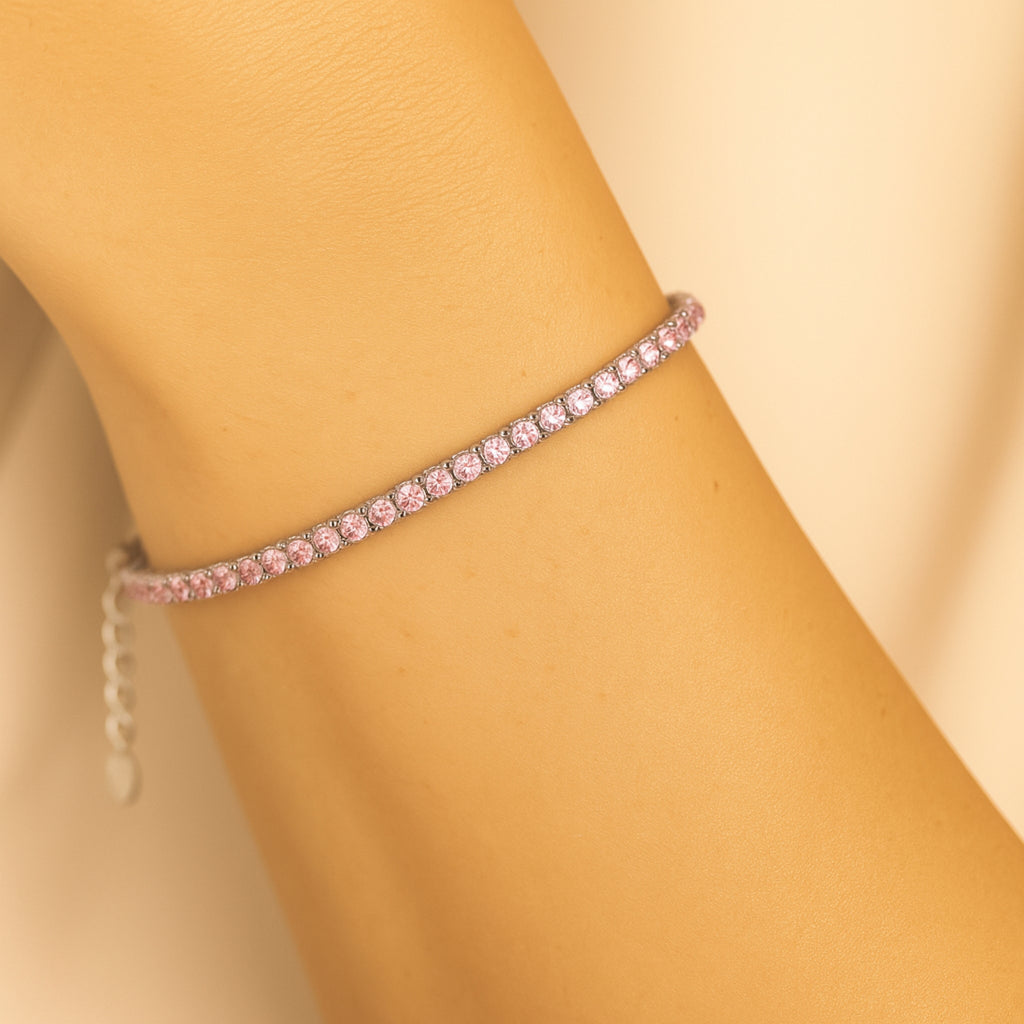 Bracciale Tennis_Argento 925 "ROSA"