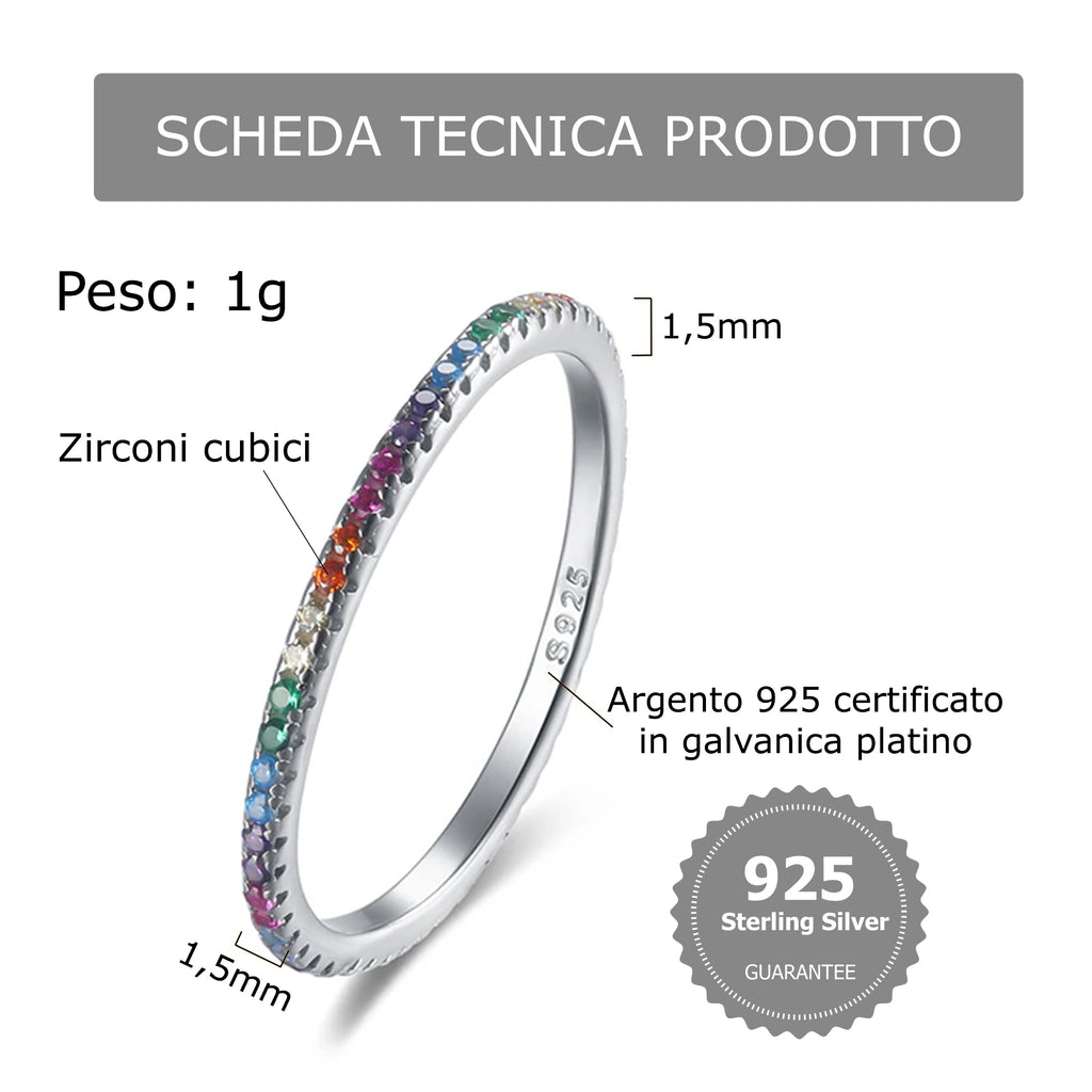 Anello veretta turchese in argento 925