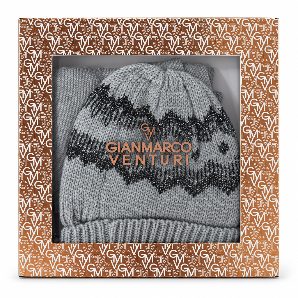 Set Donna GianmarcoVenturi con Sciarpa e Cappello con Dettagli Lurex