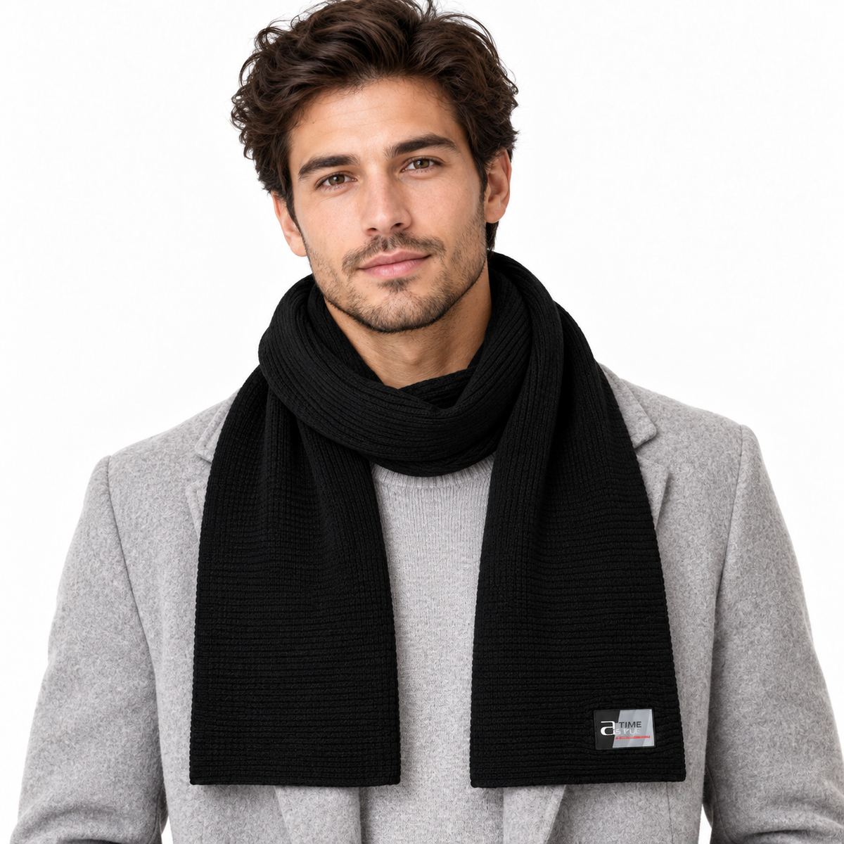 Sciarpa Unisex in Maglia a Coste Tinta Unita
