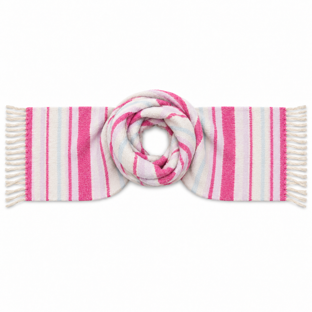 Set Regalo Donna Coveri con Sciarpone a Righe e Beauty Case Rigido Pied-de-Poule