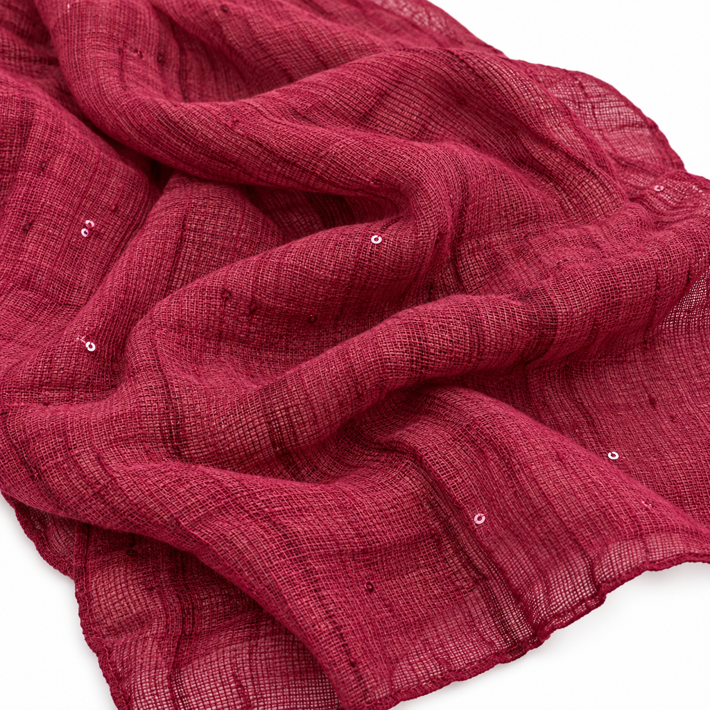 Set Regalo Donna con Sciarpa con Paillettes e Pochette in Tweed
