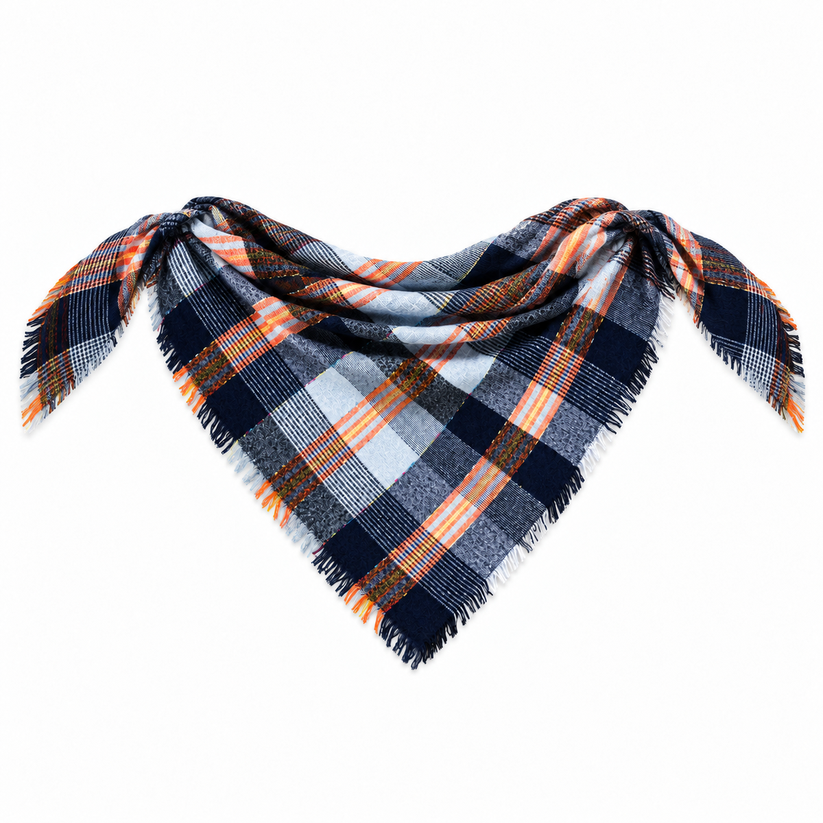 Sciarpa Triangolare Donna Coveri a Quadri con Pochette