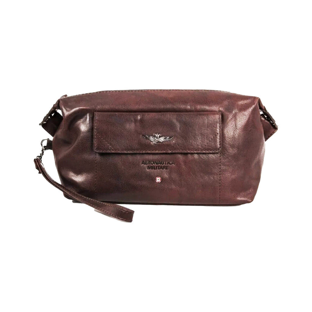 Pochette Necessaire Aeronautica Militare AM300 Vintage in Vera pelle