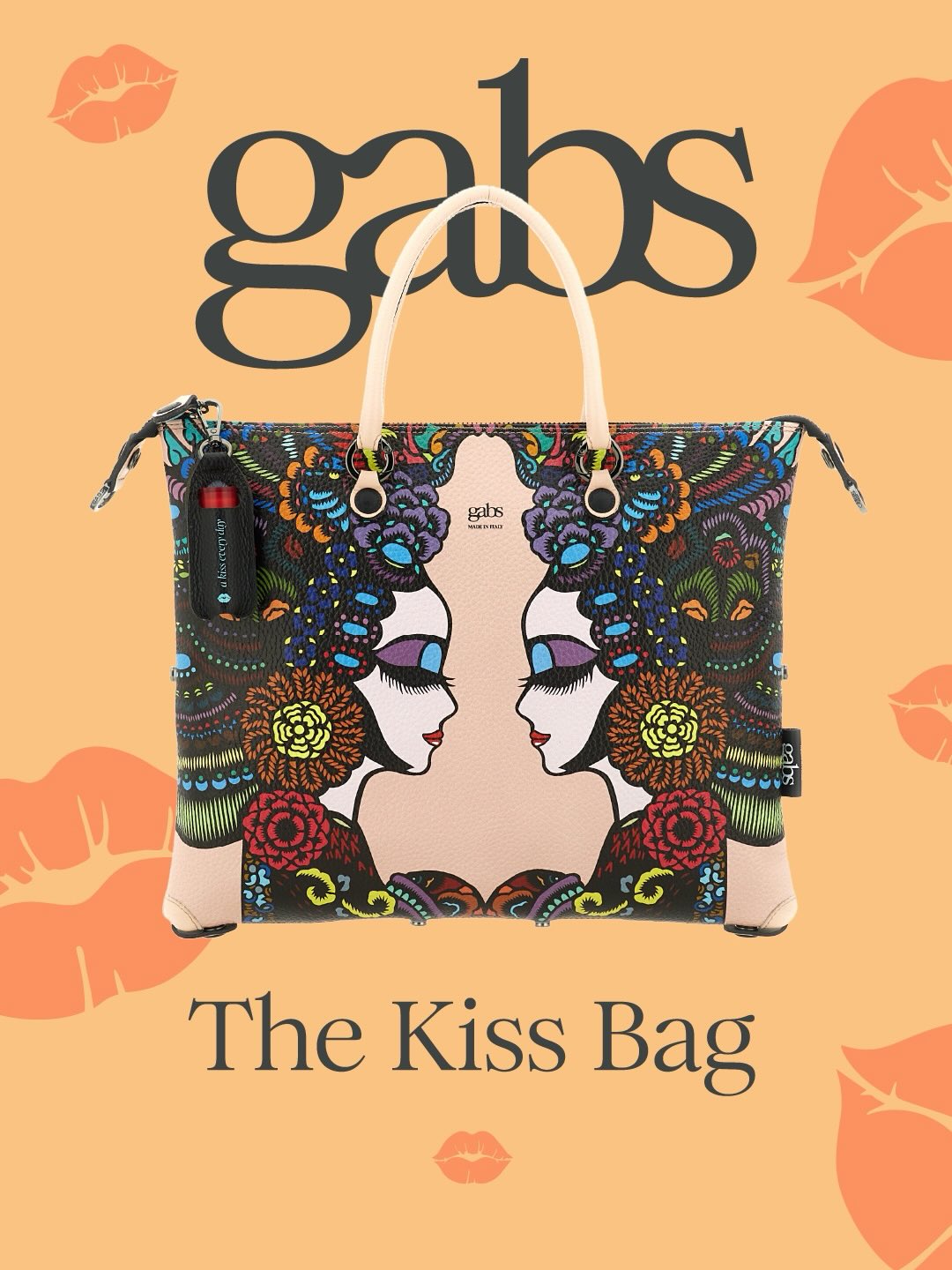 Borsa Gabs G3 PLUS Taglia M The Kiss Bag in vera pelle