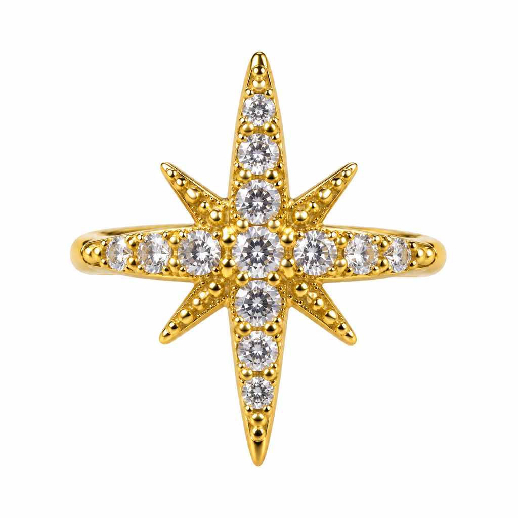 Ear Cuff mono Stella in Argento 925 Rodiato
