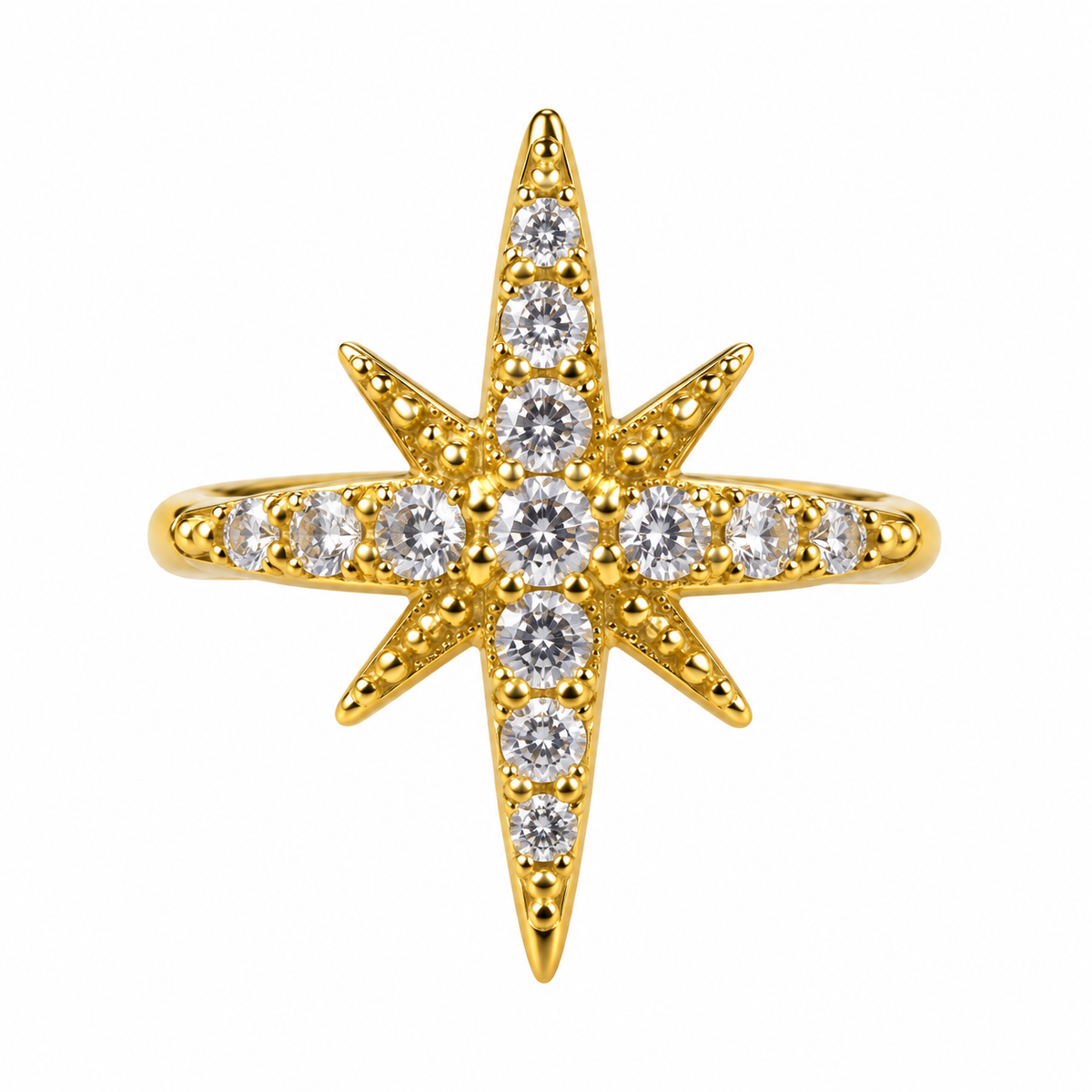 Ear Cuff mono Stella in Argento 925 Rodiato