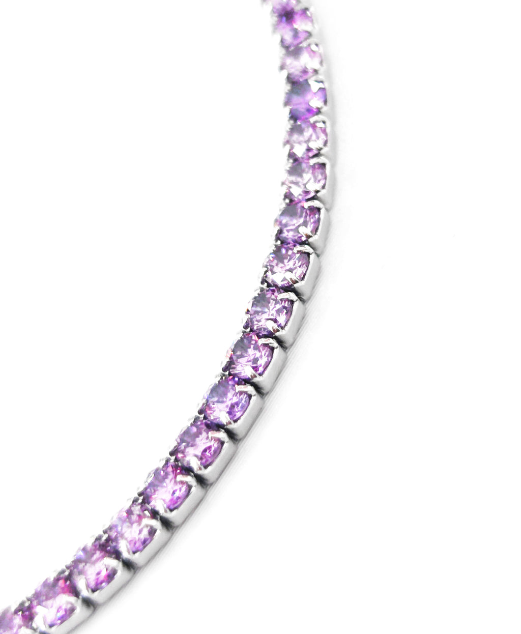 Bracciale tennis ametista in argento 925