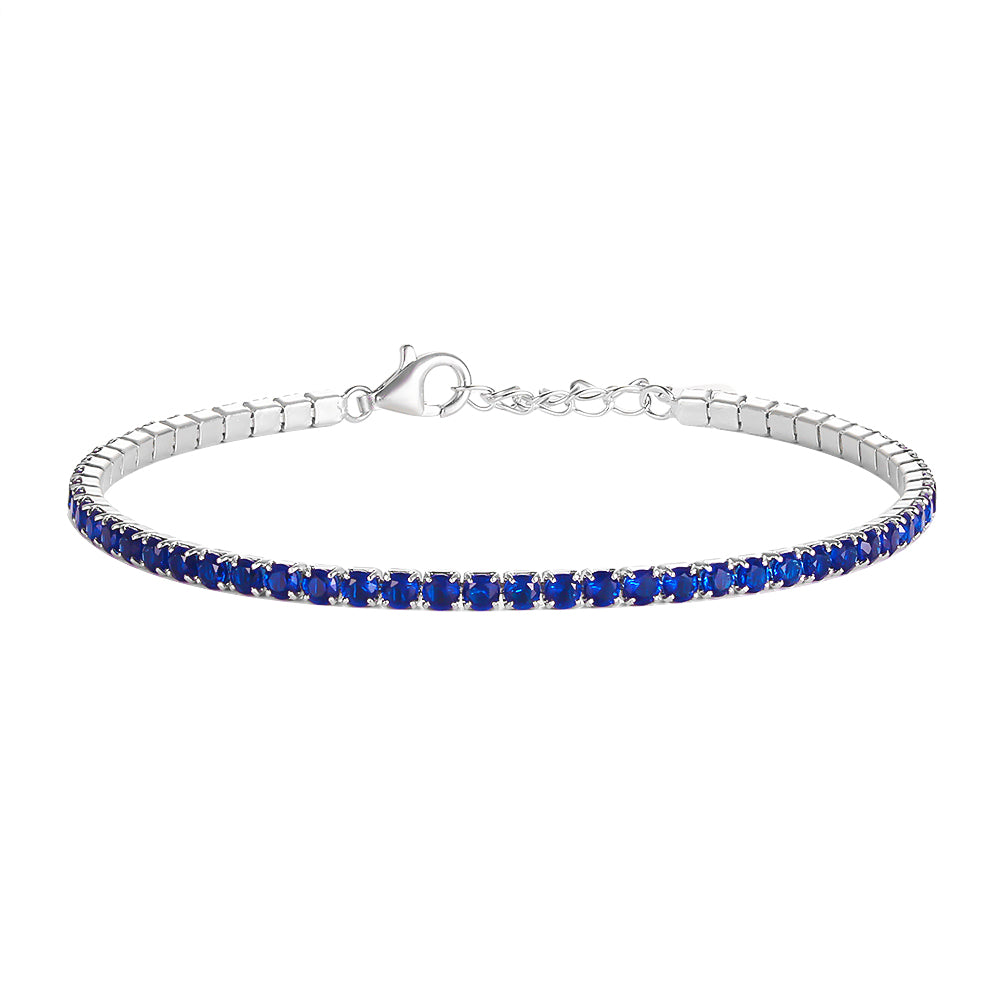 Bracciale tennis Blu in argento 925