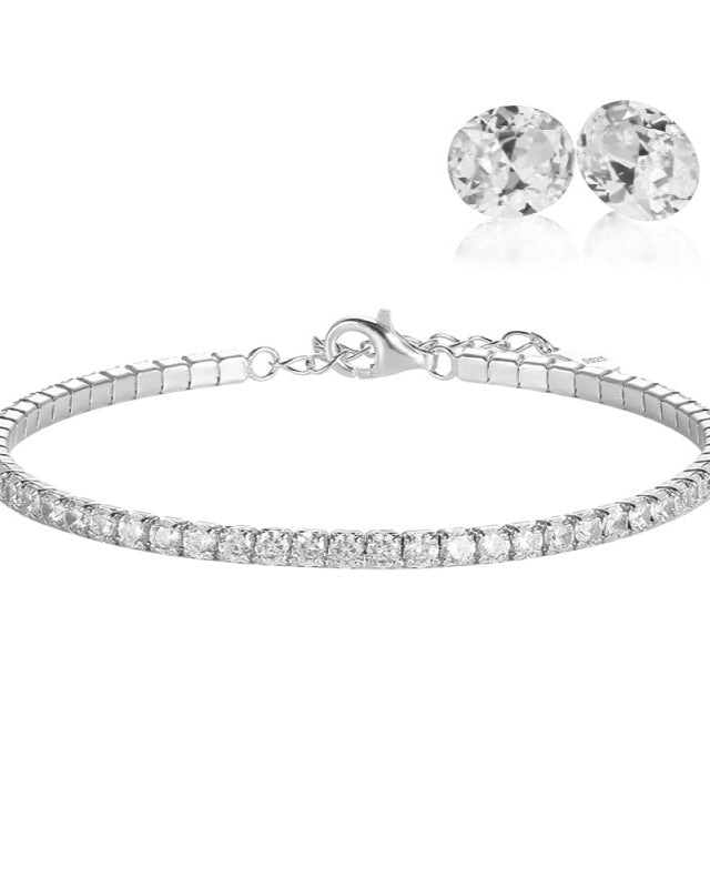 Bracciale tennis crystal in argento 925